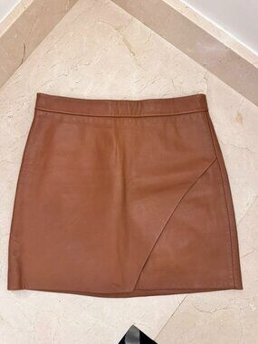 Michelle Mason Leather Mini Skirt size 8
